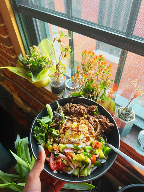 A home-cooked bowl
